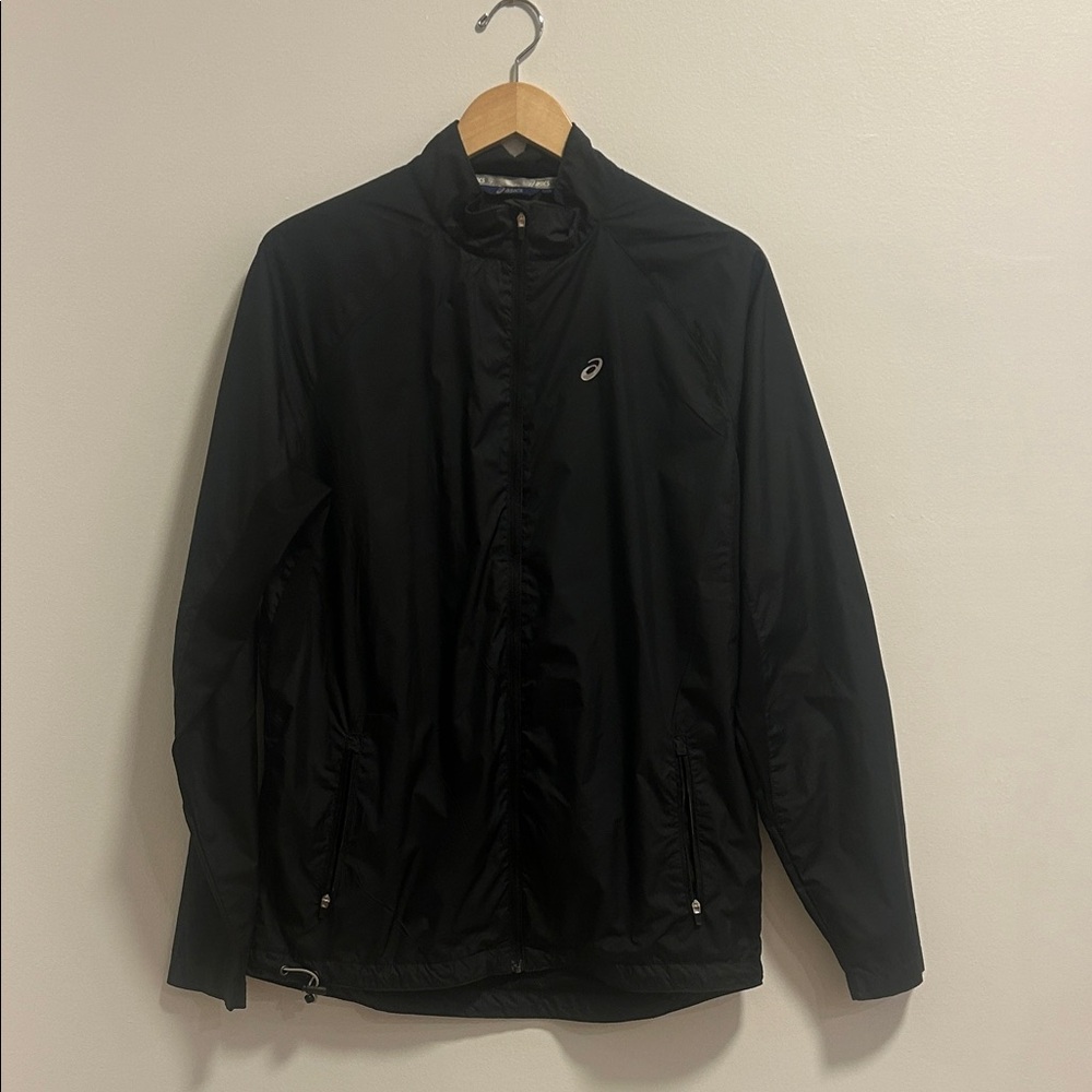 Asics Men's Black Windbreaker Jacket